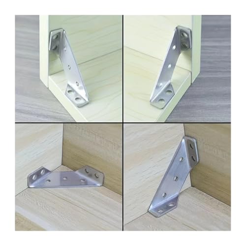 Code d'angle en acier inoxydable lot de 10 équerres à trois couches de support fixes - 5