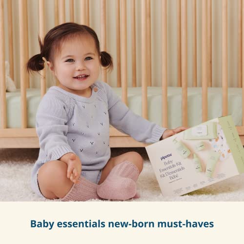 Pipette Baby Essentials Kit | Gender Neutral Baby Gift Set | Hypoallergenic | Petroleum & Fragrance Free | Natural Hydrating Plant-Derived Squalane | 6-Pieces