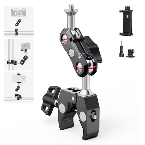 Support de fixation pour appareil photo SOH en alliage d'aluminium avec double tête sphérique