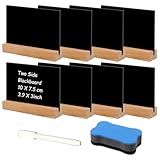 8pcs Mini Kreidetafel Klein Kleine Tafeln Zum Beschriften,Küchennotizen mit Schriftstift und Blackboard,Tischkarten für Nachrichtenschilder,Preisschilder Tischkarten, Reserviert Schilder Gastronomie