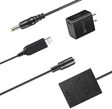 USB Driver Cable + CP-W126 Coupler NP-W126 Dummy Battery + QC3.0 Adapter for Fujifilm X-A2 A3 X-T10 X-E2s X-Pro2 X-T20 XT-1 X-E3