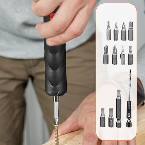Destornillador Inalámbrico Recargable | Destornillador Pequeño Inalámbrico - Atornillador Eléctrico Con 12 Brocas | Para Hogar Oficina Muebles Coche Electrodomésticos Proyectos De Manualidades Modelos - imagen 2