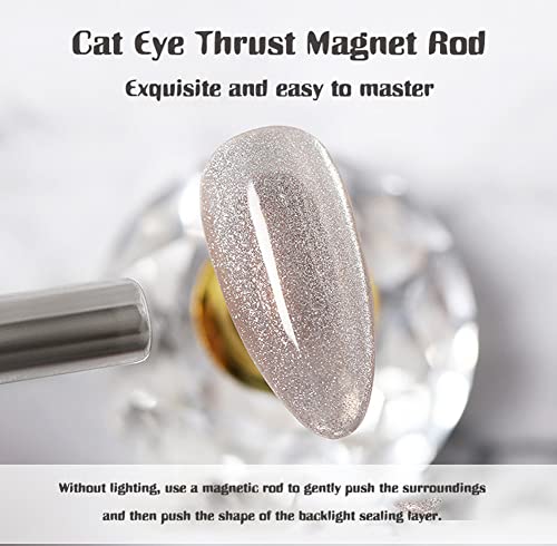 AKOAK 1 pacote com hastes magnéticas olho de gato, arte em unhas 3D, barra magnética olho de gato, c