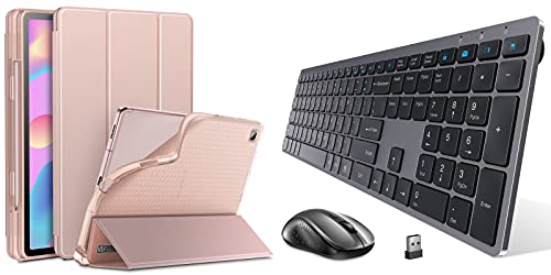 INFILAND Galaxy Tab S6 Lite Case Bundle with INFILAND Wireless Keyboard and Mouse Combo