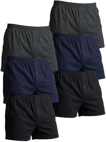 （04:30時点） [Y's factory] ニット トランクス やわらか肌着 メンズ パンツ 無地 前開き ３枚 ４枚 ６枚 セット 下着 大きいサイズ 福袋 詰合せ 通気性 速乾性 着心地 (6枚セットA 4L)