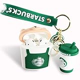 KNYPT Airpods 1&2 Case, 3D Cute Funny Cool Kawaii Fashion Bear Coffee Cup Airpods Case, Soft Silicon