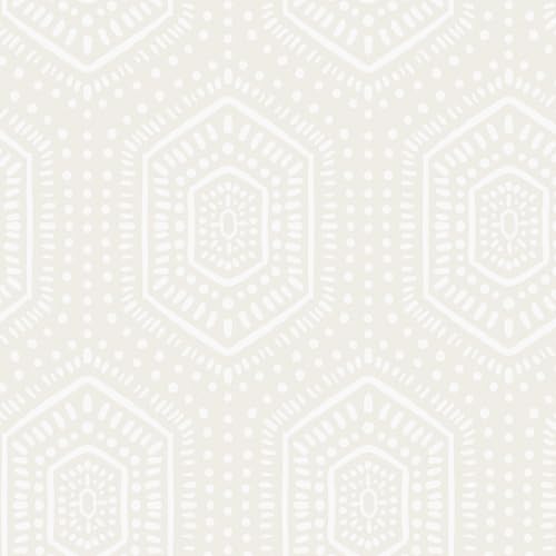 Heroad Peel and Stick Wallpaper Boho Beige Neutral Geometric Removable