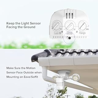 SANSI Upgraded Motion Sensor Outdoor Security Lights with Remote, 25W 3000LM Super Bright Security Lights for Garage Yard Porch, 5000K Daylight, Dusk to Dawn, IP65 Waterproof, ETL Listed, White