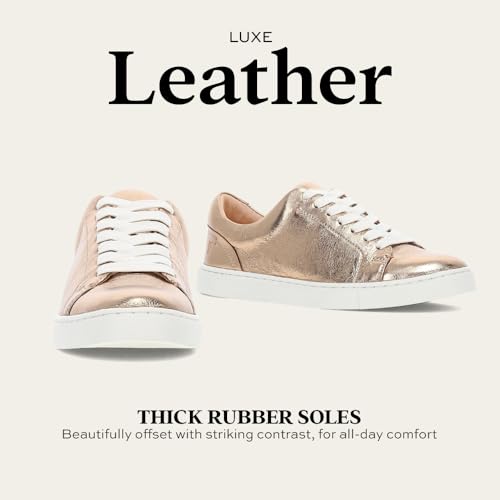 Image of Frye Ivy Low Lace Sneakers for Women - Removable Footbed Shoes - Leather Womens Casual Shoes - Crafted from Soft, Vintage Italian Leather with Removable Molded Footbed