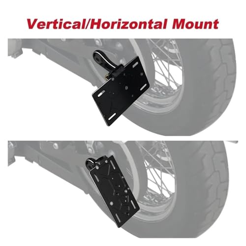 Support de plaque d'immatriculation latéral moto pour Sportster et Dyna Softtail 2008-2016 - 7