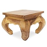 Oriental Galerie Opiumtisch Natur - 25cm Beistelltisch Pflanzenhocker Thailand Shisha-Tisch Akazie Holz Inkl. Südostasien Bildband als PDF Datei