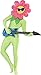 Smiffys Panoplie fleur dansante, vert, coiffe avec lunettes et guitare gonflable