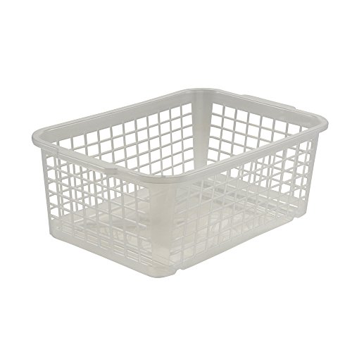 keeeper Panier de Rangement, Plastique Robuste (PP), 4,5 L, 30 x 20 x 11 cm, Fred, Natural Transparent
