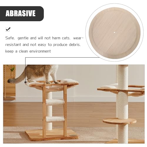 Base de madera para poste rascador que soluciona el juego seguro de gatitos 4