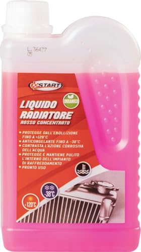 START Líquido anticongelante para radiador - Red, a -38 °C, 500 ml, Listo para Usar, protección Total para Sistemas de refrigeración híbridos, Gasolina, diésel y GLP