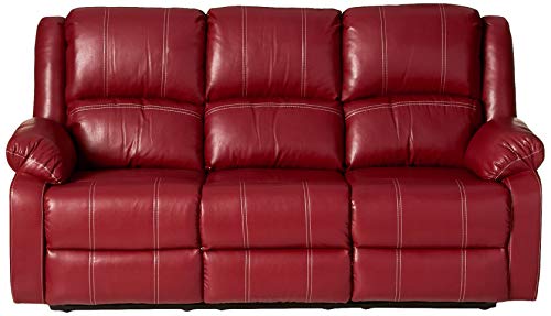 Acme Furniture Zuriel Red Faux Leather Reclining Sofa #TOP1