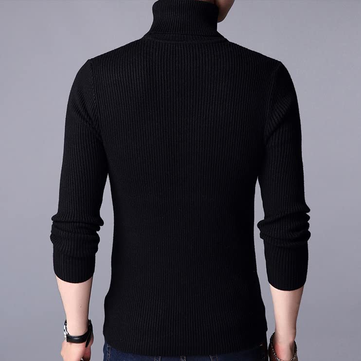 Pull en tricot de qualité supérieure style tortue coupe ample XL - 5
