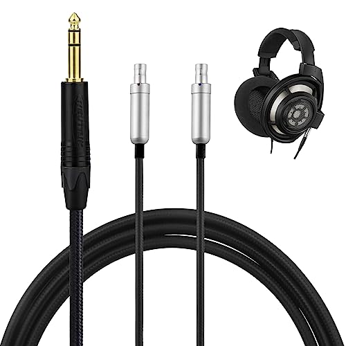 okcsc HD800 6.35MM Headphone Extension Cords MMCX Detachable Earphone Cable Replacement Earphone Wire for Shure