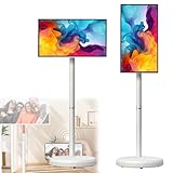 MQDLJSE Televisor portátil Inteligente FHD de 21, Color Blanco -