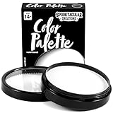 Spooktacular Creations Halloween Makeup Face Body Paint Waterproof Foundation Cream Cake Tub, Halloween Party Cosplay Clown Sfx Costume and Dress Up Makeup for Adult(1 Oz, White)