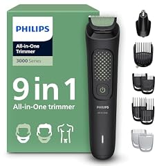 Rifinitore Philips Multigroom serie 3000 tutto in uno 9 in 1 - Rifinitore per barba, capelli e corpo, lame autoaffilanti delicate sulla pelle, 12 impostazioni di lunghezza, Modello MG3946/15