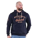sweat capuche ruckfield  Ruckfield - Sweat Coton mélangé avec Manches Longues et col à Capuche Marine