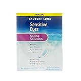 Bausch & Lomb Sensitive Eyes Contact Lens Solution, Sensitive Eyes Solution for Soft Contact & Gas Permeable Lenses, Saline Solution with Potassium, 12 Fl Oz (Pack of 2)