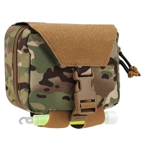 WildeLight Ifak Pouch, Rip Away Tactical Pouches, Tear Off First Aid Pouch Kit Organiser, Rapid Deployment Molle Medical Pouch, Tactical Trauma Kit Pouches, Quick Release Battle Belt Accessories-MC