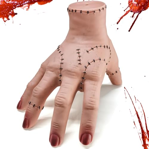 Eiskalte Händchen, Wednesday Händchen, Latex Händchen, Realistic Scarred Latex Palm, Wednesday Family Hand, Hand Thing Action Figur, Family Thing Hand, Horror Hände Cosplay