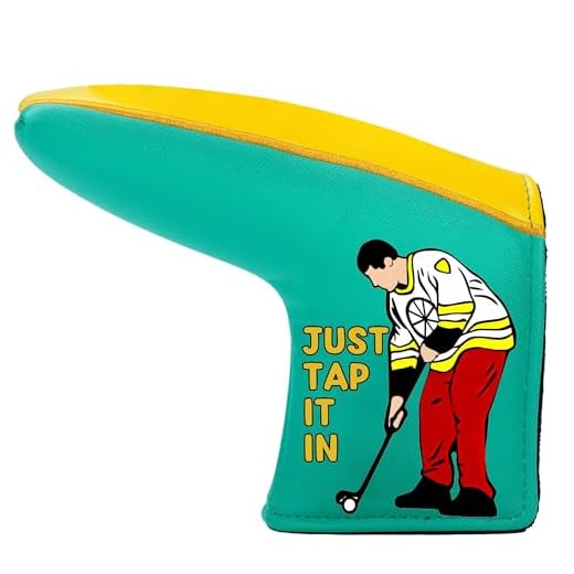 Artpreti Funny Golf Putter Headcover, Multicolor Cartoon Pattern, Leather Material, Perfect Golf Gift for Men and Women, Just Tap It In