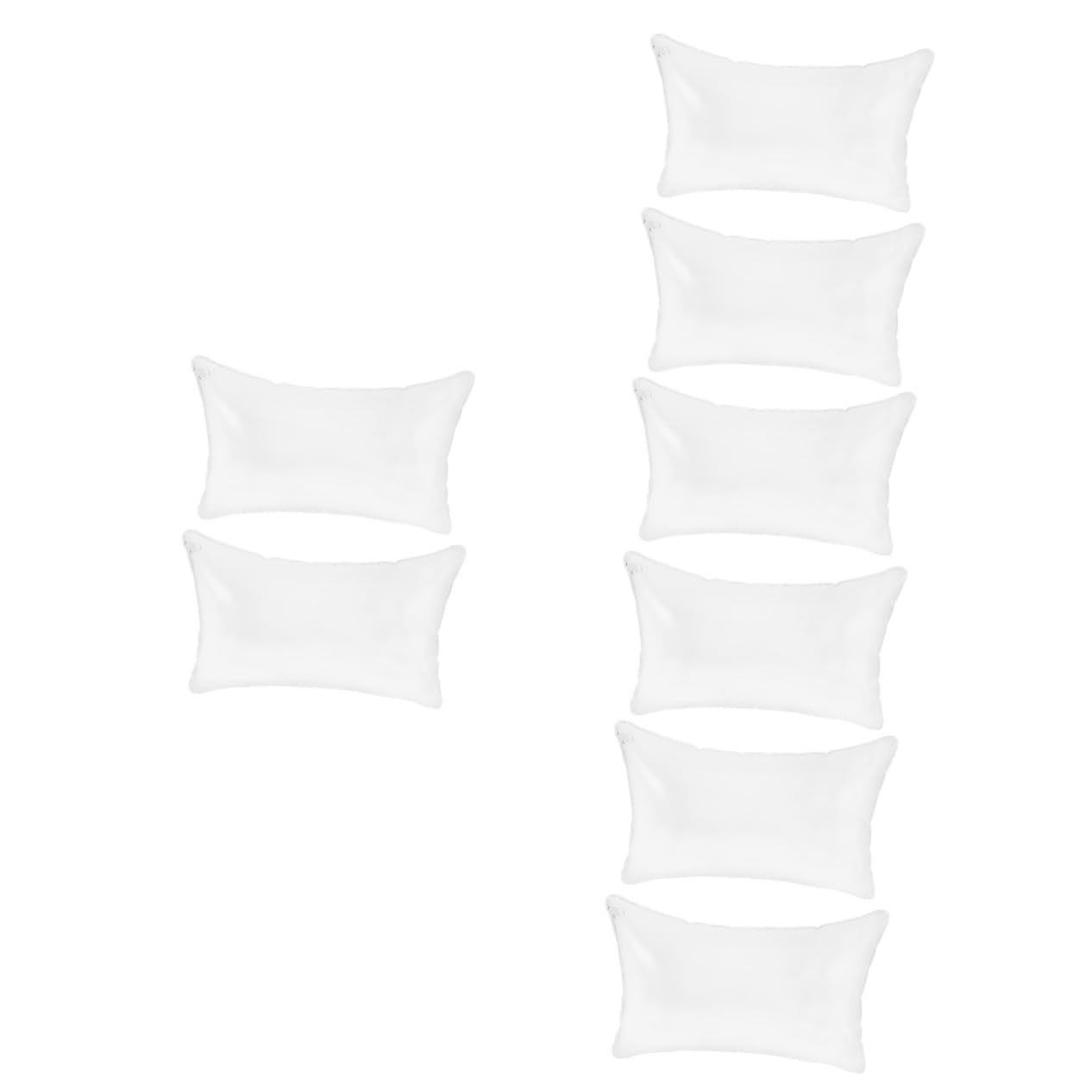 Cabilock 8piezas Almohadas Inflables Transparentes para Viajes Almohadas Ligeras De Aire Cojines De Camping Soporte Cervical Portátil y Práctico