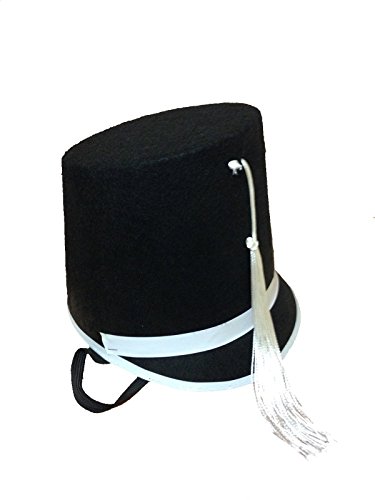 Drum Major Black Felt Hat with Chin Elastic