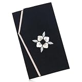スタイルふくさ 袱紗 ふくさ 胡蝶蘭（京都 二越ちりめん）慶弔両用 刺繍 切り替え レーヨン生地 日本製 DOA20 墨黒