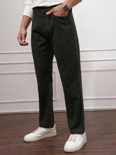 Image of Highlander Men's Casual Trousers| Relaxed Fit | Perfect for Casual Outings,Travel & Work Wear