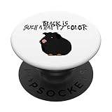 Cochon d'Inde noir gothique, Black Is Such A Happy Color PopSockets PopGrip Interchangeable
