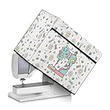 Uorisanigo Dust Cover for Sewing Machine Sewing Machine Floral Sewing Machine Cover Protective Dust Cover with Pockets for Most Standard Sewing Machines Cover Decor Accessories