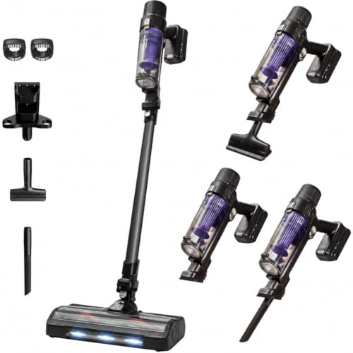 Rowenta X-Pert 7.60, Aspiradora Escoba Sin Cable, Negra | Solución de limpieza 5 en 1 para aspirar suelos, superficies y tejidos, limpiar el techo, aspirador de mano y de ranuras
