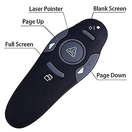 USB Wireless Remote Control Professional Laser Pointer Presenter Slide Changer Controller for Powerpoint PPT Slide Presentation