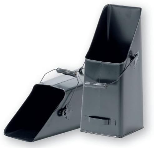 Węgiel pellet z uchwytami stal czarna 210 x 210 x 500 mm szer. x gł. x wys.