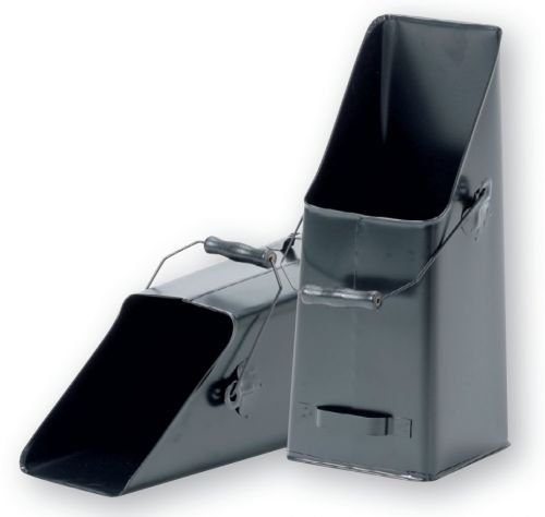 FIREFIX 2180 Kohle- / Pelletschütte mit Haltegriffen, Stahl schwarz, 210 x 210 x 500 mm (BxTxH)