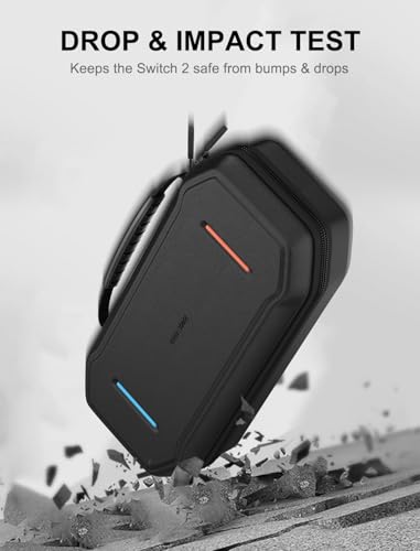 Image of JUSPRO Carrying Case for Nintendo Switch 2, Hard Shell Travel Case with Large Storage for Console & Accessories