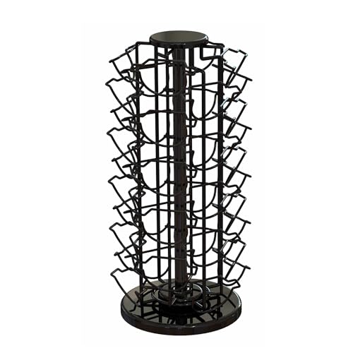 BLACKSMITH FAMILY Organizador de cápsulas de café, carrusel giratorio de 360 grados, compatible con 40 cápsulas Nespresso Vertuo, no requiere montaje, soporte de torre para cápsulas Nespresso, color