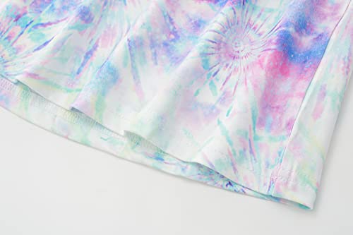 Cychelry Big Girls Summer Pajamas Set-Cute Blue Tie Dye Tank Top And Shorts Night Teens Sleepwear Size 12 #TOP4