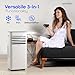 SereneLife Portable Conditioner, 8000 BTU 3-in-1 Compact Standing Air Conditioner for Rooms Up to 300 Sq. Ft., Energy Efficient Floor AC Unit with Remote Control, Universal Casters, Window Mount Kit