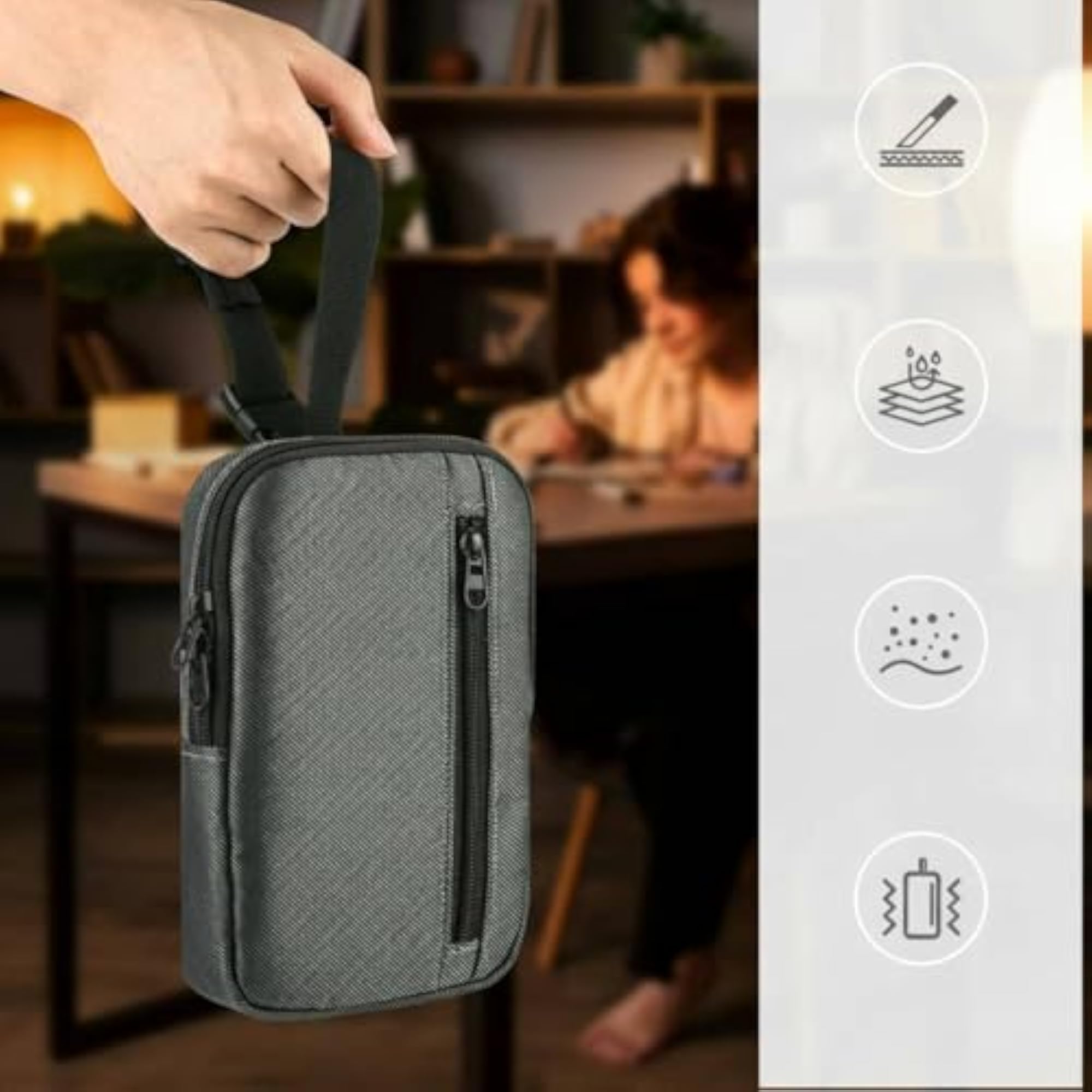 Portable Power Bank Carry Bag, Gray