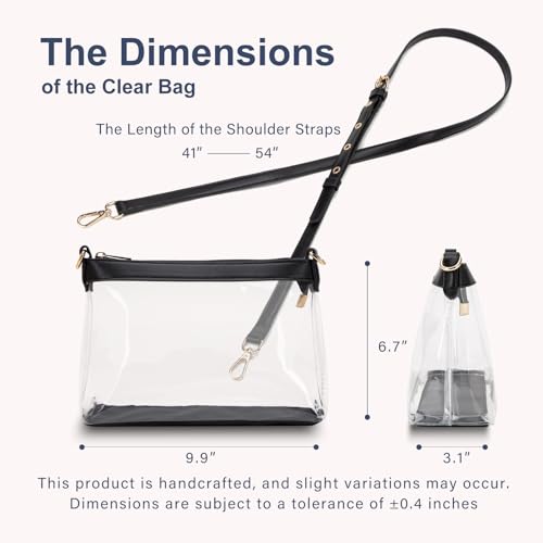 Image of Wuflyover Clear Bag for Stadium Events, Clear Purse for Women