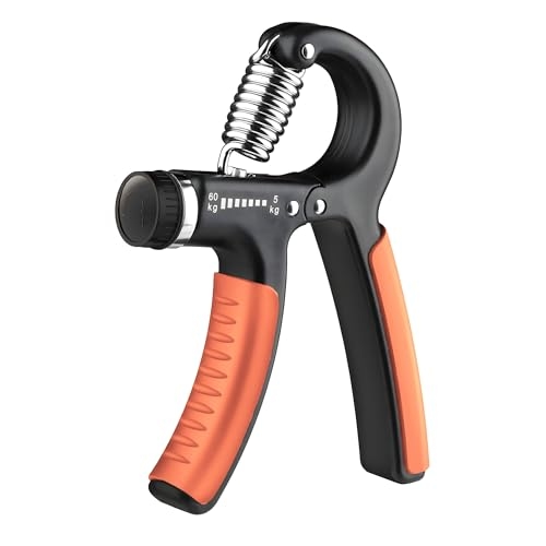 JustGoFit Exercitador de Mãos Ajustável 5–60kg com Pegada Ergonômica – Fortalecedor de Punho, Dedos e Antebraço para Fisioterapia e Musculação (Preto) JustGoFit Exercitador de Mãos Ajustável 5–60kg com Pegada Ergonômica – Fortalecedor de Punho, Dedos e Antebraço para Fisioterapia e Musculação (Preto)