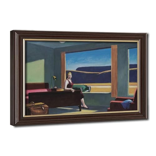 Impression sur toile Western Motel Edward Hopper cadre 40x61 cm