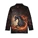HUIACONG Horse Boys Golf Shirts for Preschool Kids Flame Under Shirts,Starry Undershirts for 3-4 Years Children Black Tops for 5Th 6Th Girls Winter Clothes