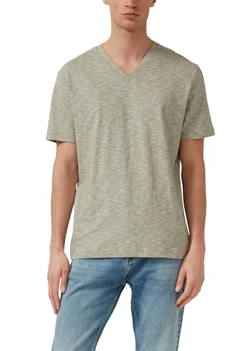 s.Oliver Herren T-Shirt – V-Ausschnitt, Regular Fit, Baumwolle – Ansicht 1
